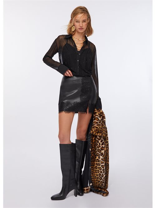 Camicia in tulle con strass LIU JO | CF5056J4966/22222